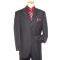 Extrema by Zanetti Charcoal Grey with Cranberry/Navy Blue Pinstripes Super 150's Wool Suit